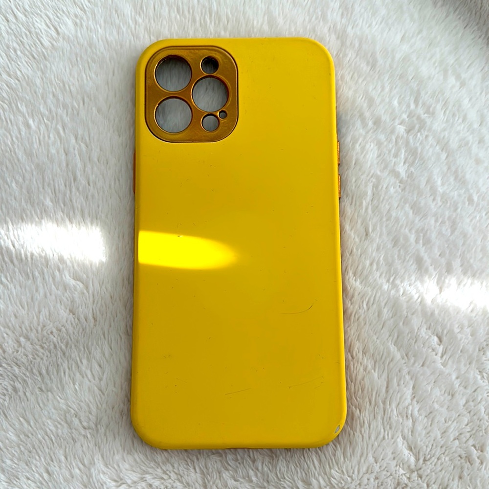 Yellow iPhone 12 Pro Max phone case